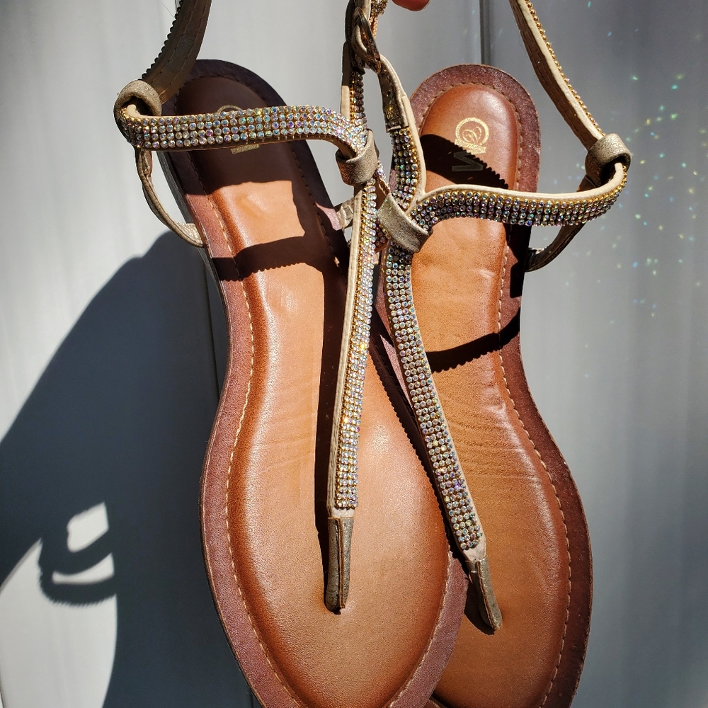 Sparkling sandals size 10